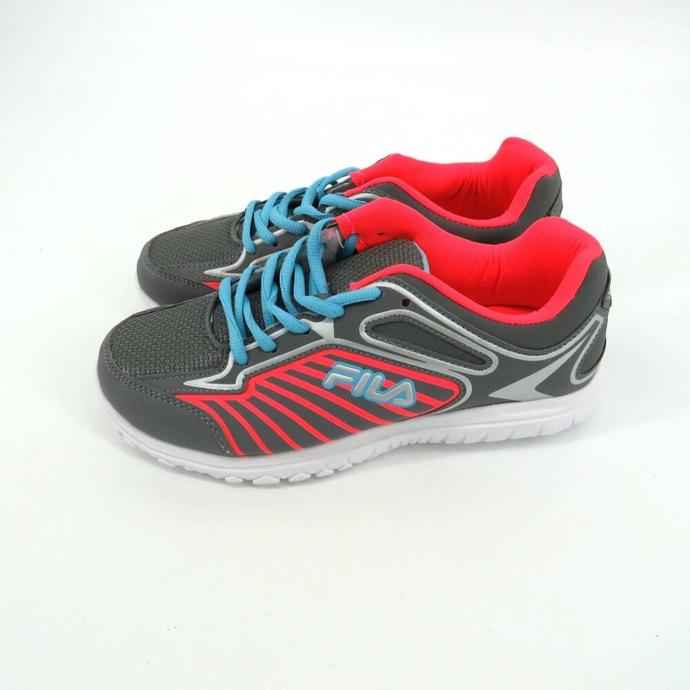 Fila Girls Athletic Shoes Gray/Red/Blue Size 7 Lightweight Sneakers New In Box